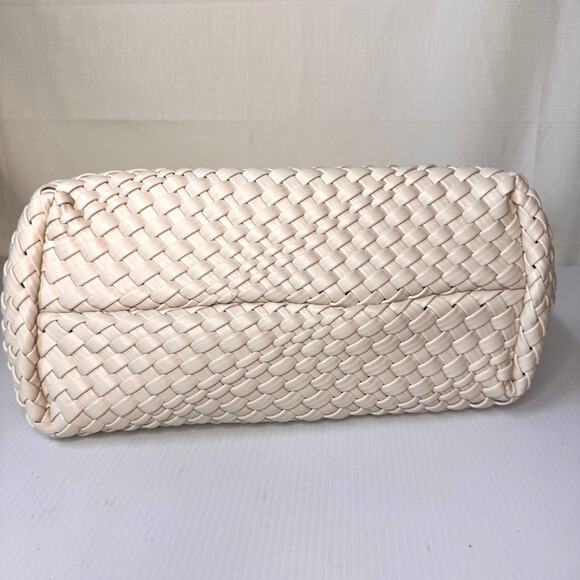 RACHEL ZOE Shoulder Bag Clutch Woven Cream Modern Minimalist Neutral Capsule - Picture 4 of 16